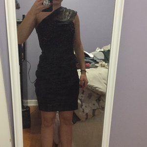 Black one shouldered dress